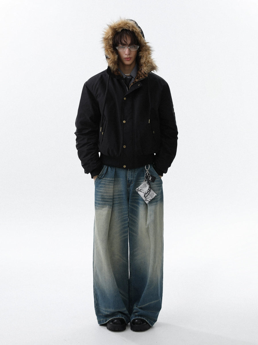 Leopard Fur Hooded Jacket - Dekayed