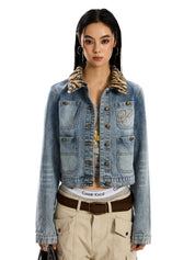 Leopard print Denim Jacket - Dekayed