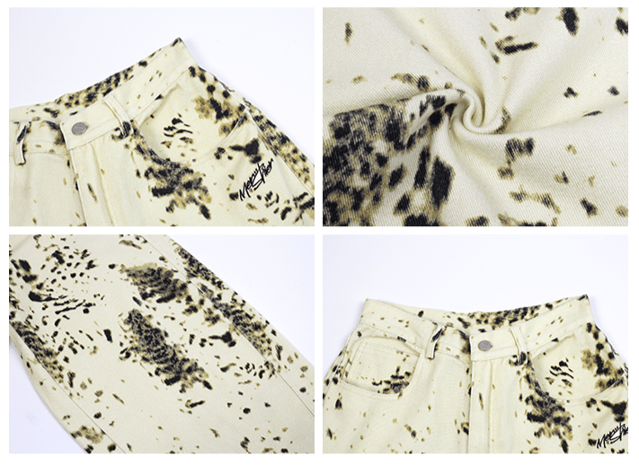Leopard Print Denim Jeans - Dekayed