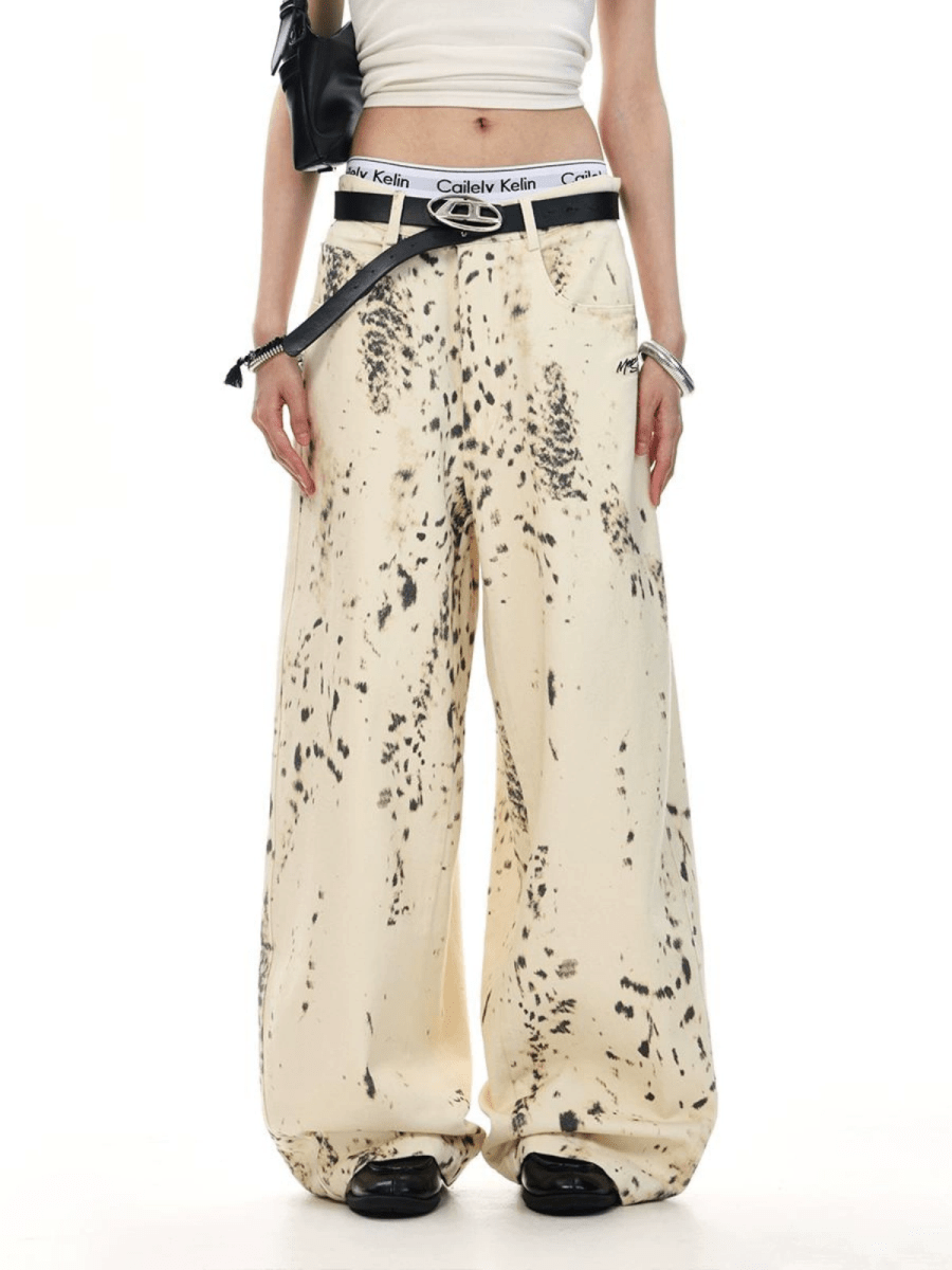 Leopard Print Denim Jeans - Dekayed