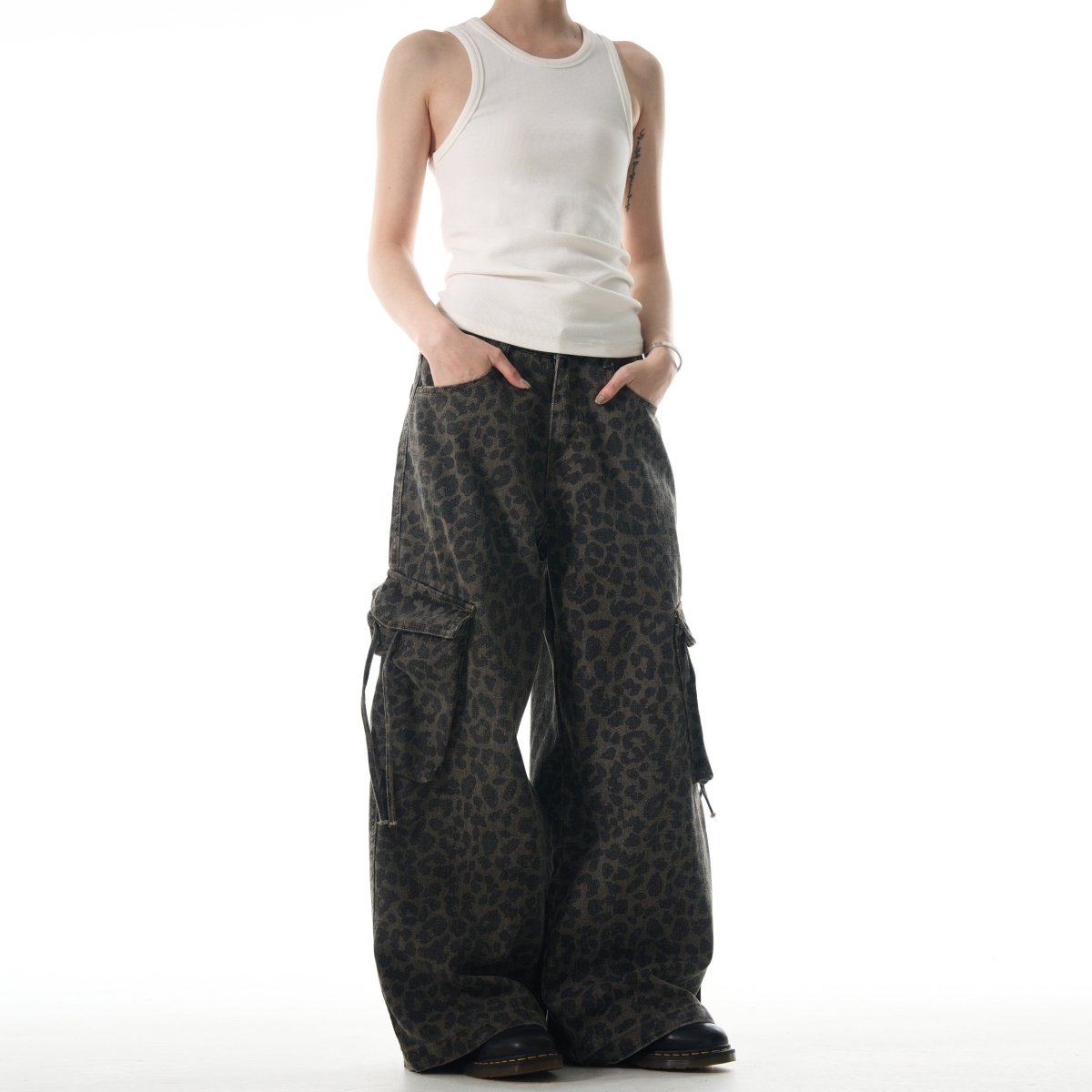Leopard Print Wide Leg Pants - Dekayed