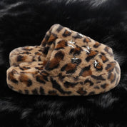 Leopard Star Fur Slippers - Dekayed