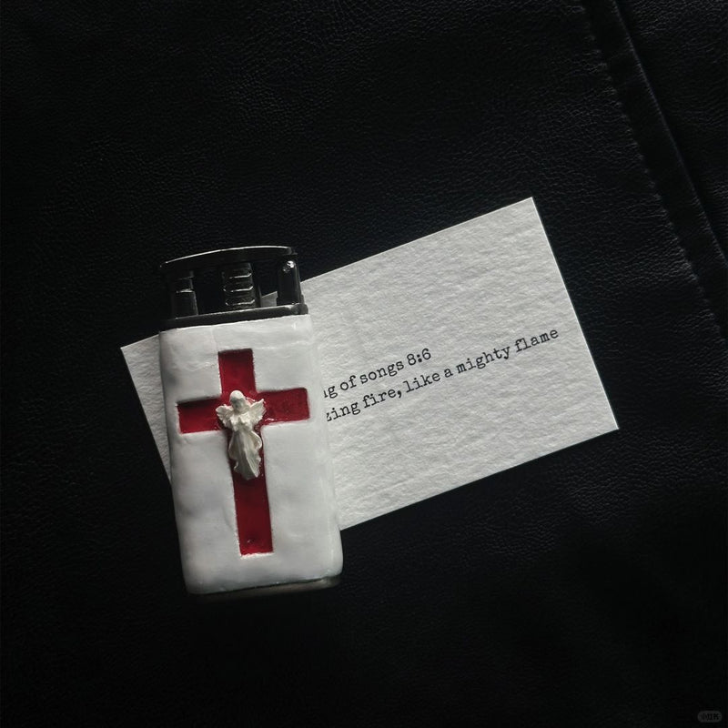 Limited Edition Red Crossed Angel Lighters - Dekayed