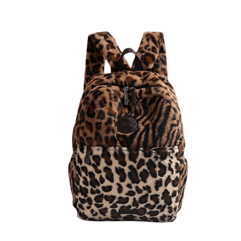 Limited Multi Leopard Print Plush Bag - Dekayed