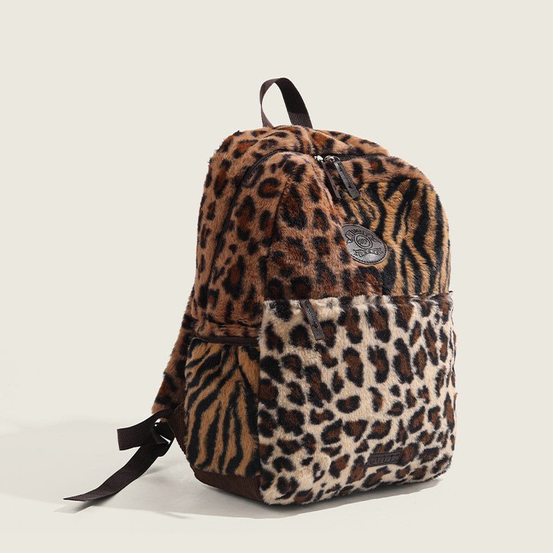 Limited Multi Leopard Print Plush Bag - Dekayed