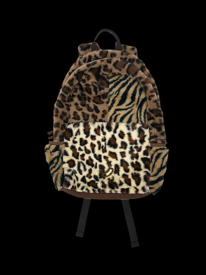 Limited Multi Leopard Print Plush Bag - Dekayed