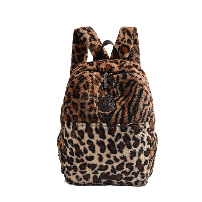 Limited Multi Leopard Print Plush Bag - Dekayed