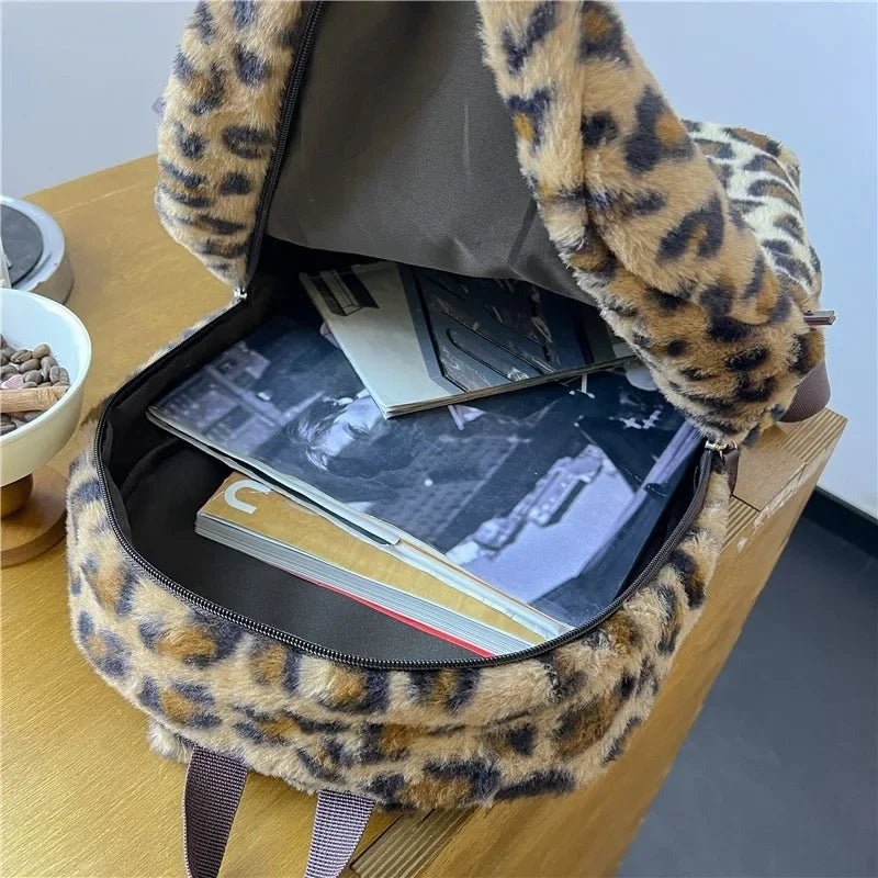 Limited Multi Leopard Print Plush Bag - Dekayed