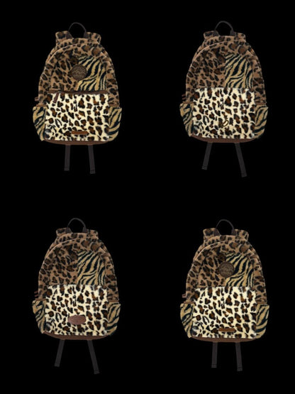 Limited Multi Leopard Print Plush Bag - Dekayed
