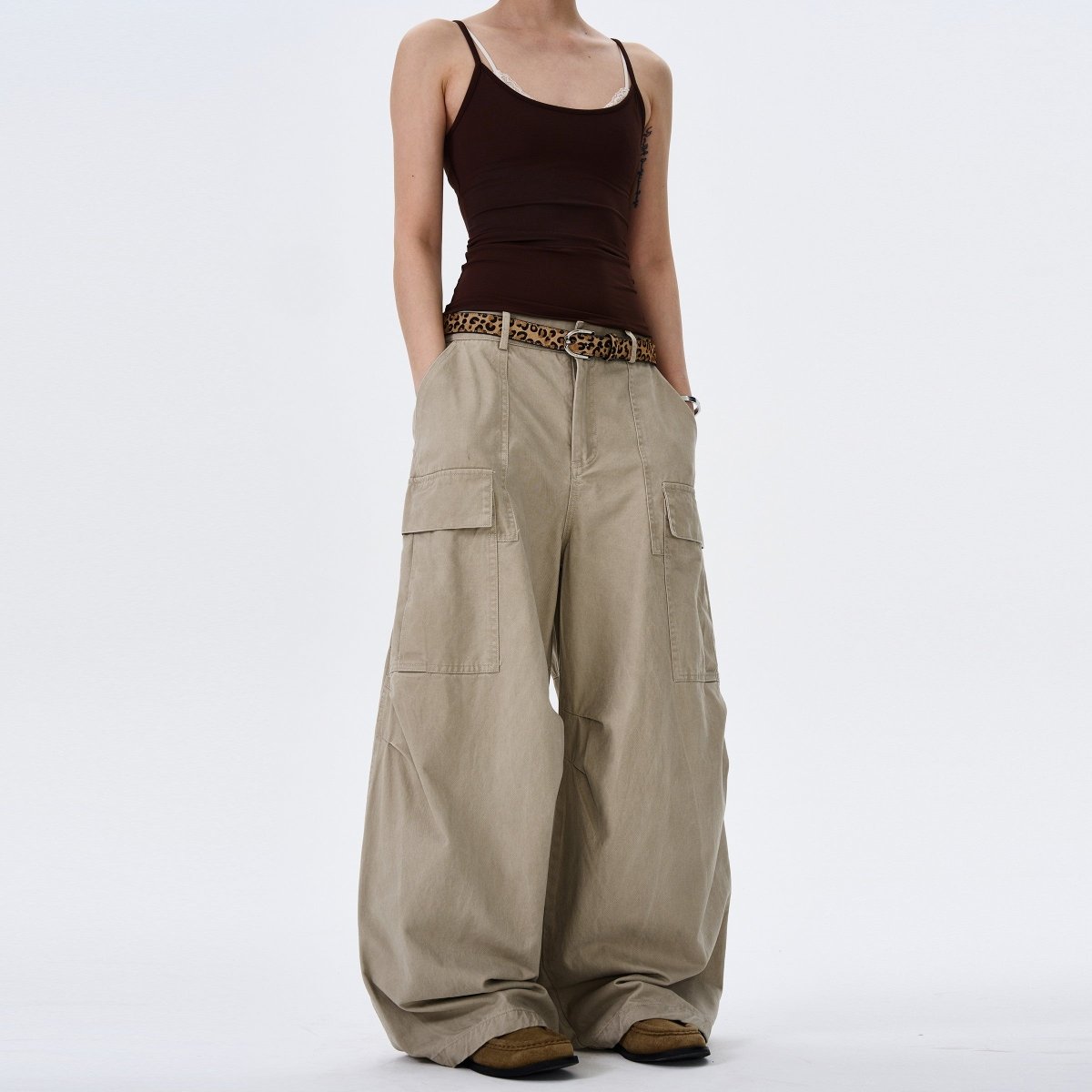 Loose Deconstructed Design Work Baggy Pants - Dekayed