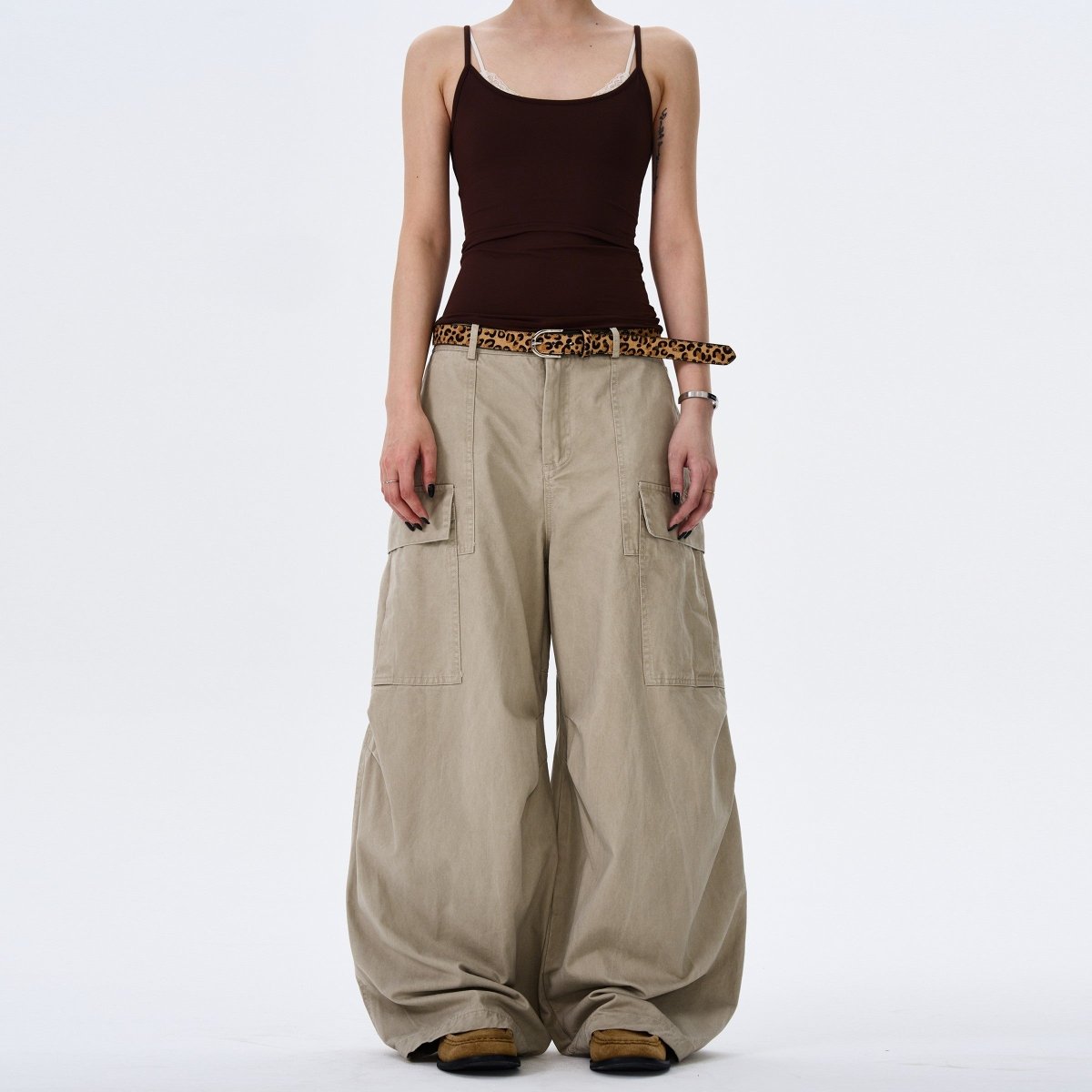 Loose Deconstructed Design Work Baggy Pants - Dekayed