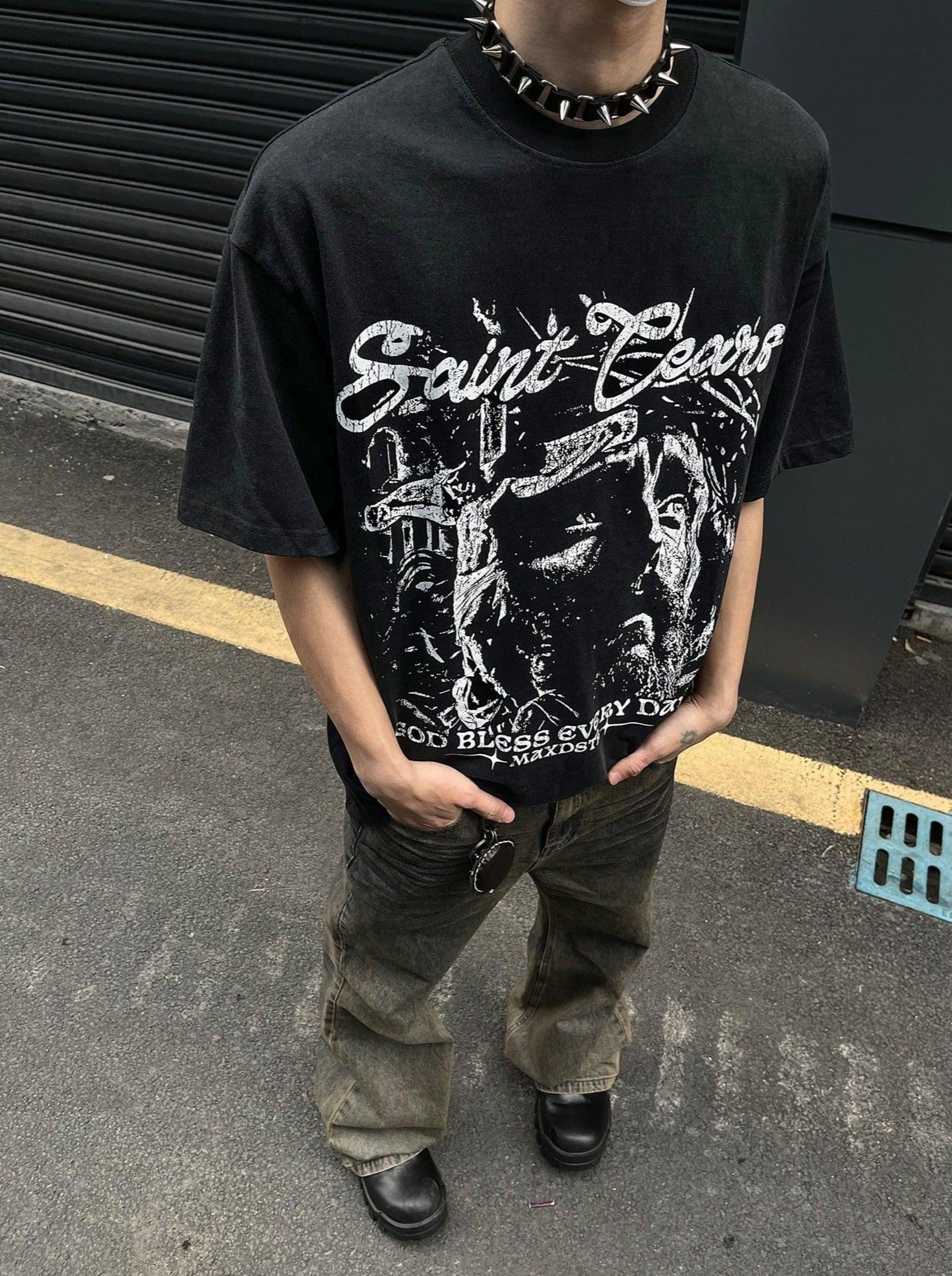 MaxDstr distressed heavyweight saint tears - Dekayed