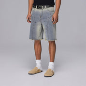 Metal punched denim Jorts - Dekayed