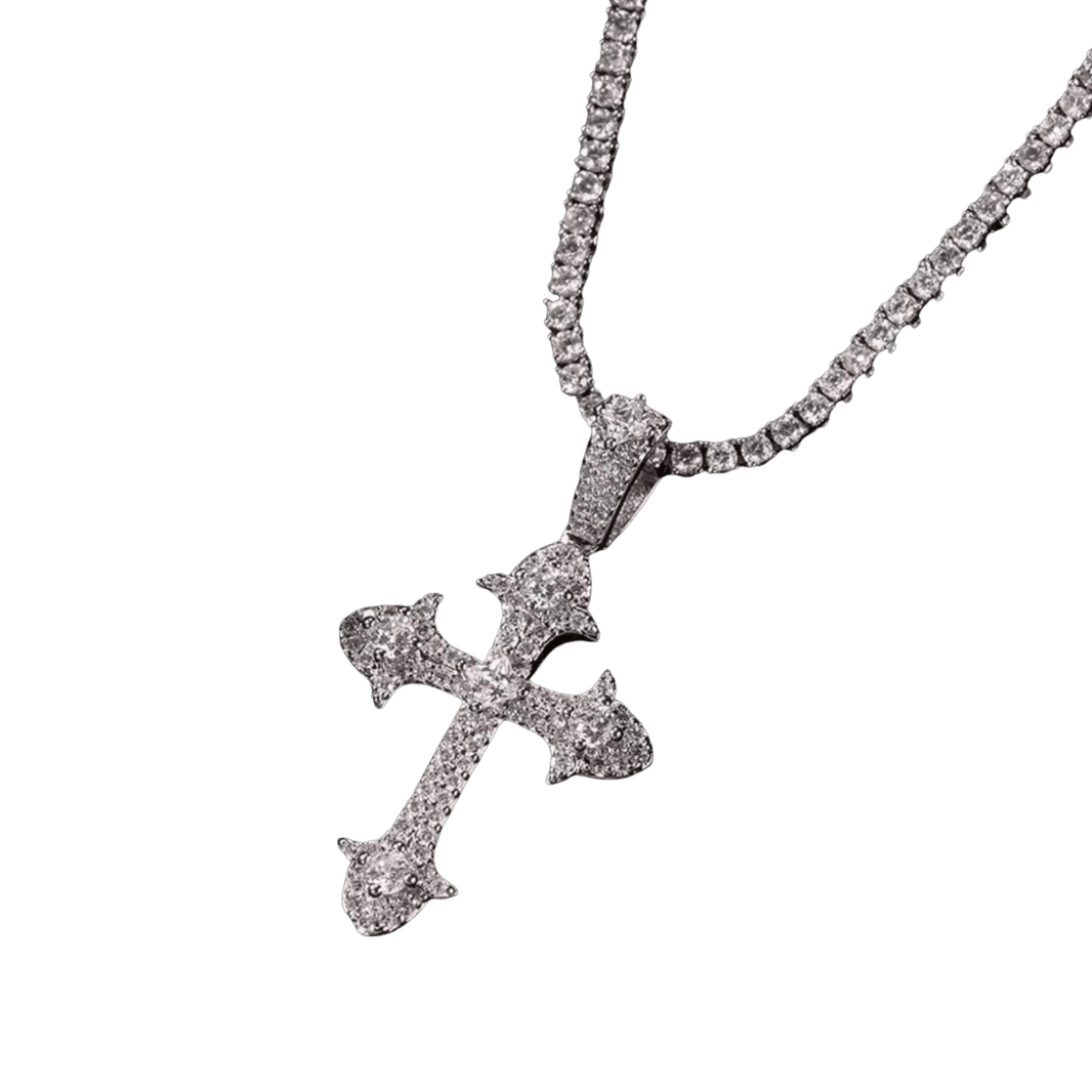 MICRO DIAMOND CROSS NECKLACE - Dekayed