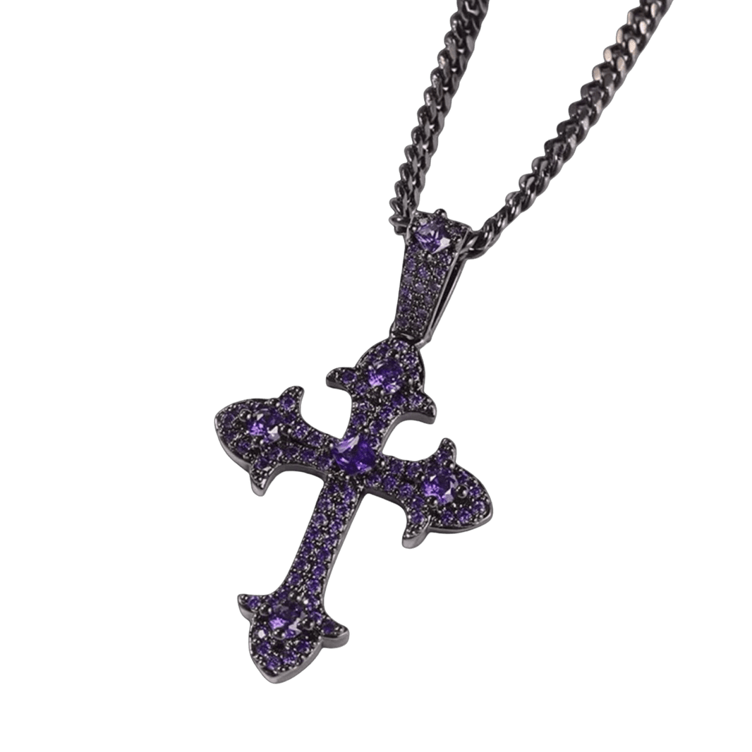 MICRO PURPLE DIAMOND BLACK CROSS - Dekayed