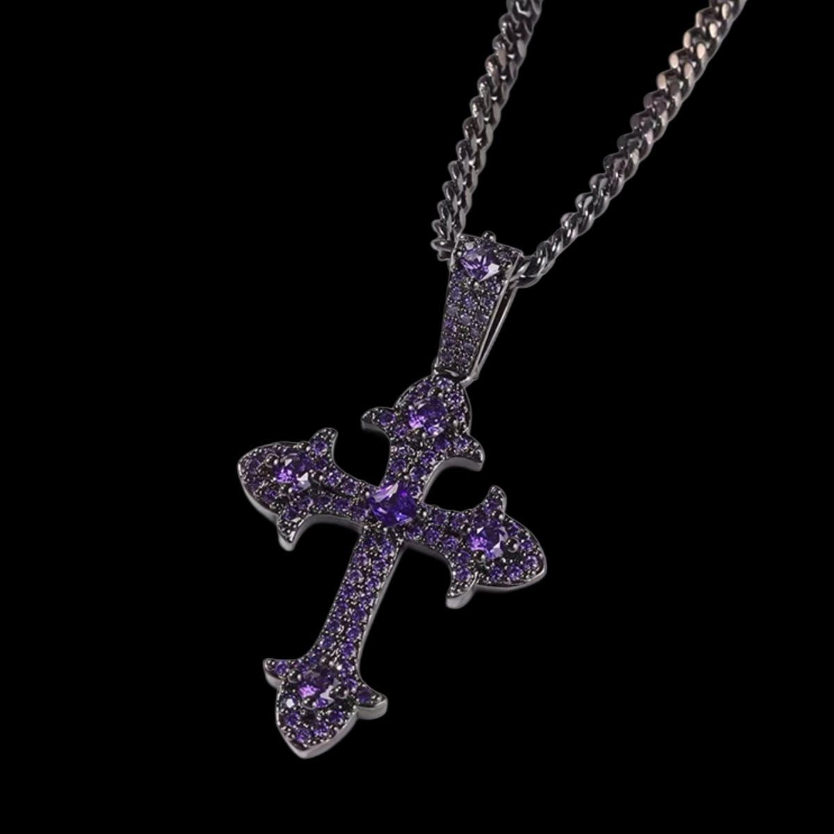 MICRO PURPLE DIAMOND BLACK CROSS - Dekayed