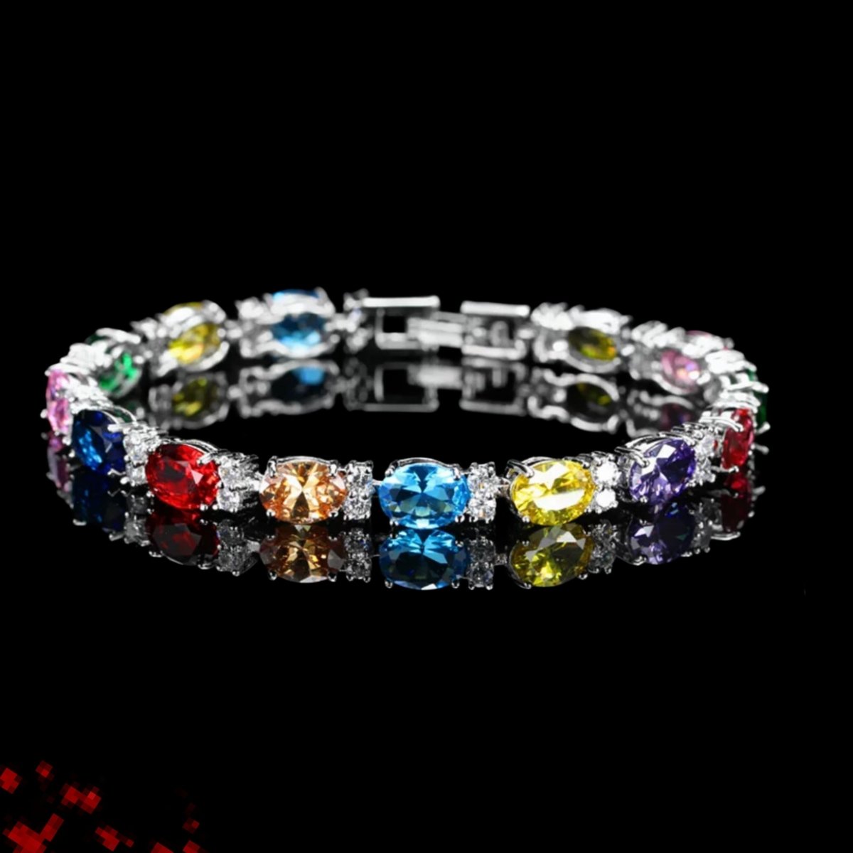 MULTICOLOR GEMSTONE TENNIS BRACELETS - Dekayed