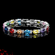 MULTICOLOR GEMSTONE TENNIS BRACELETS - Dekayed