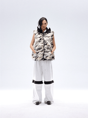My Fantasy Series Tiger Spiked Crown Fur Vest - Dekayed