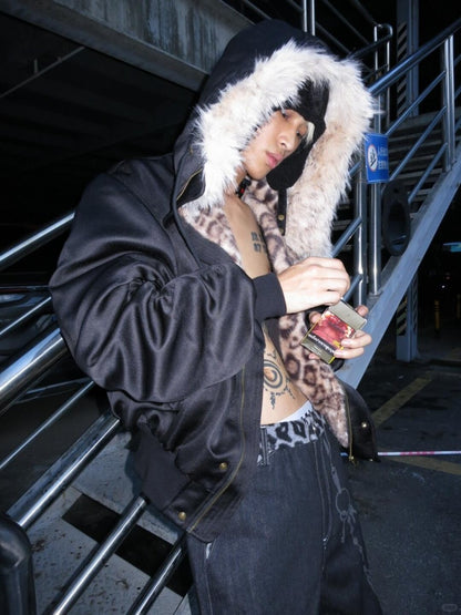 Neo Star Leopard Fur Jacket - Dekayed