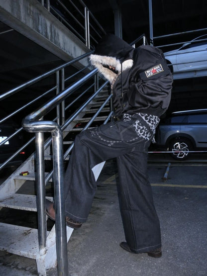 Neo Star Leopard Fur Jacket - Dekayed