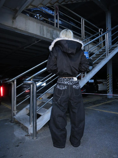 Neo Star Leopard Fur Jacket - Dekayed