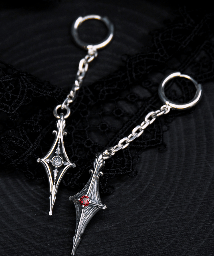 NightMelody Crimson Dagger Earrings - Dekayed
