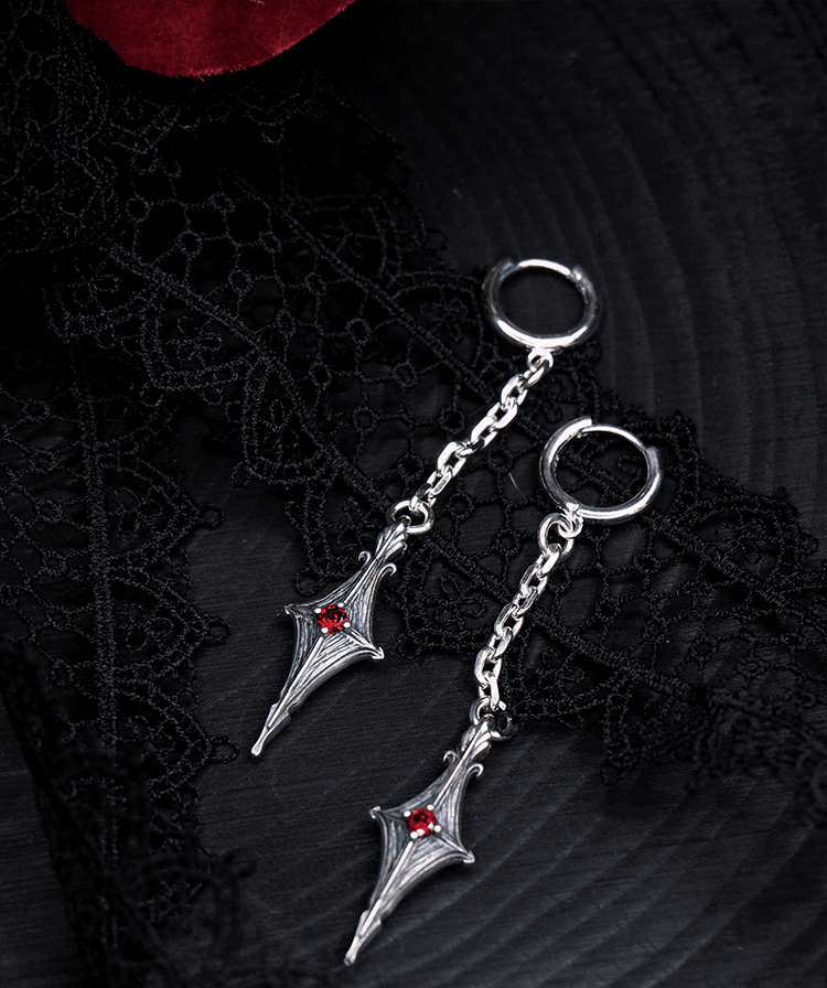 NightMelody Crimson Dagger Earrings - Dekayed