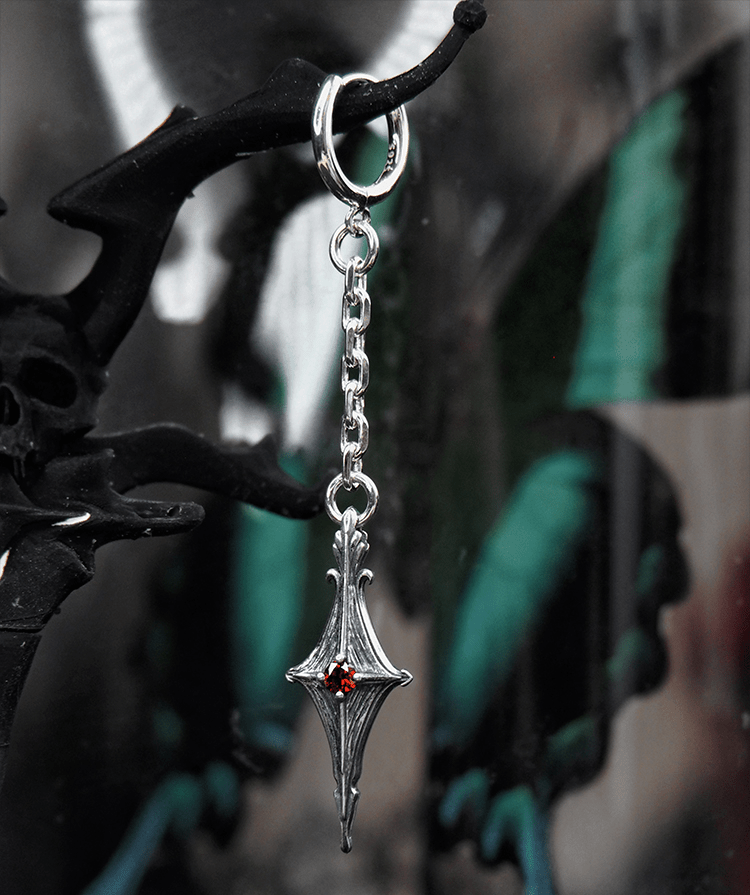 NightMelody Crimson Dagger Earrings - Dekayed
