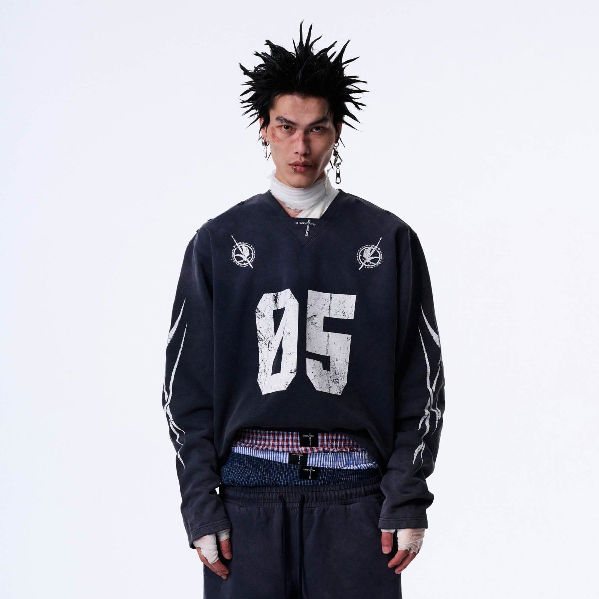 No.5 Distressed Long - Sleeve Shirt - Dekayed
