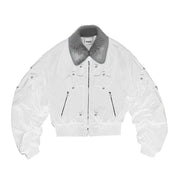 PAIKI "Cyrus Empire" Holy Cross Fur Bomber Jacket - Dekayed