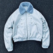 PAIKI "Cyrus Empire" Holy Cross Fur Bomber Jacket - Dekayed
