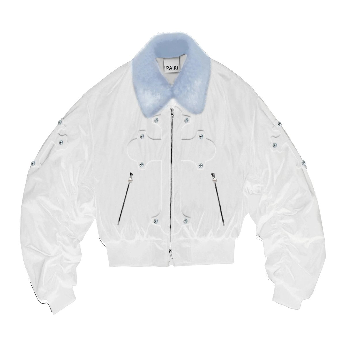 PAIKI "Cyrus Empire" Holy Cross Fur Bomber Jacket - Dekayed