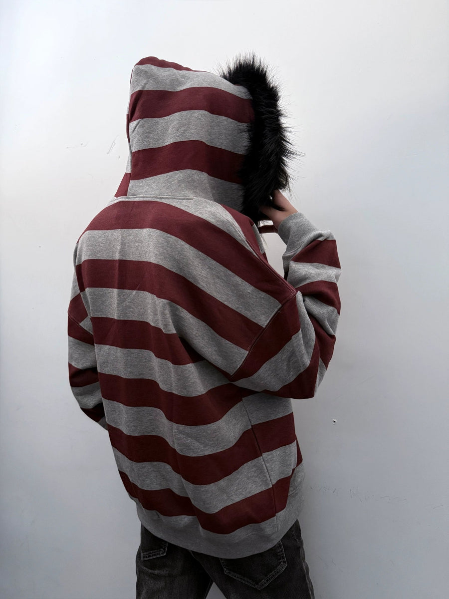 PAIKI "Peace Song" Skull Cross Fur Jacket - Dekayed