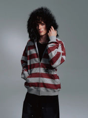 PAIKI "Peace Song" Skull Cross Fur Jacket - Dekayed