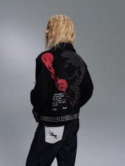 PAIKI "Skull News Armor" Woolen Jacket - Dekayed