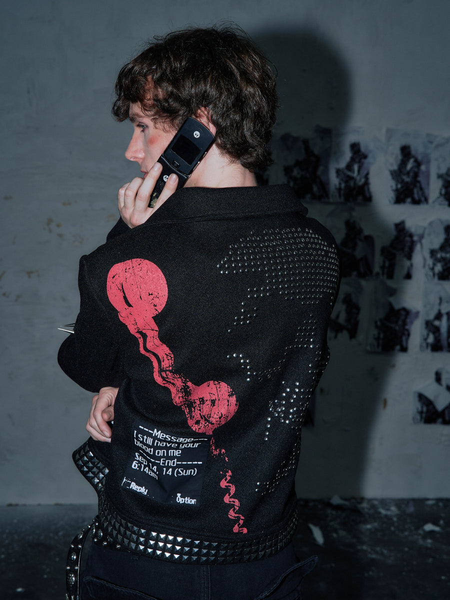 PAIKI "Skull News Armor" Woolen Jacket - Dekayed
