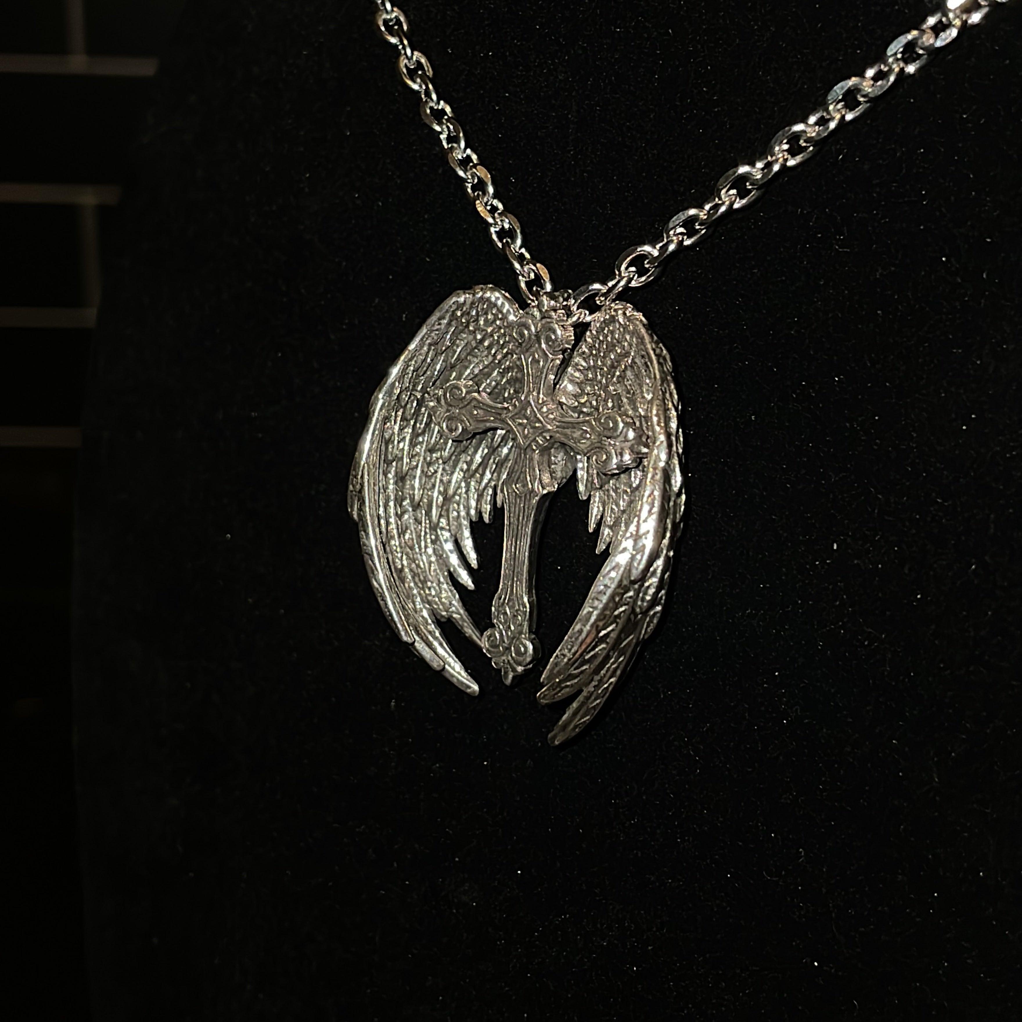 "Vintage Winged Angel Necklace"