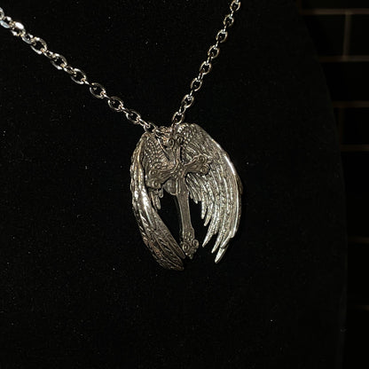 "Vintage Winged Angel Necklace"