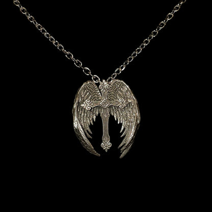 "Vintage Winged Angel Necklace"