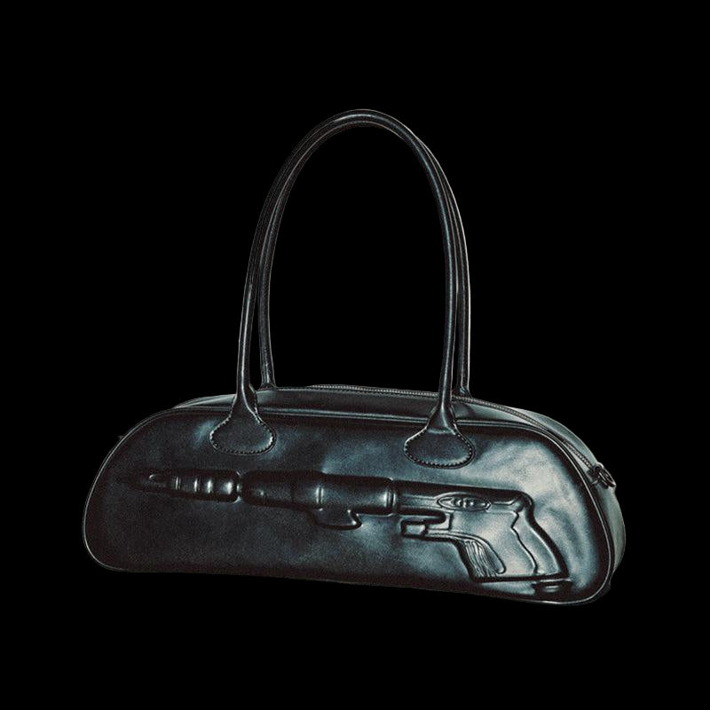 Plaque Leather G*n Shoulder Bag - Dekayed