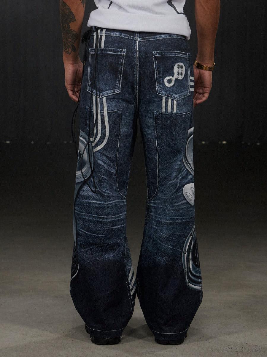 DND4DES &quot;Python Music Festival&quot; Flared Jeans