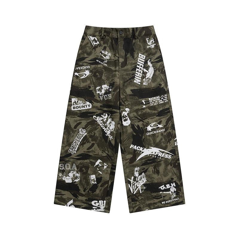 POH Rock Revelation Camo Wide Legged Pants - Dekayed