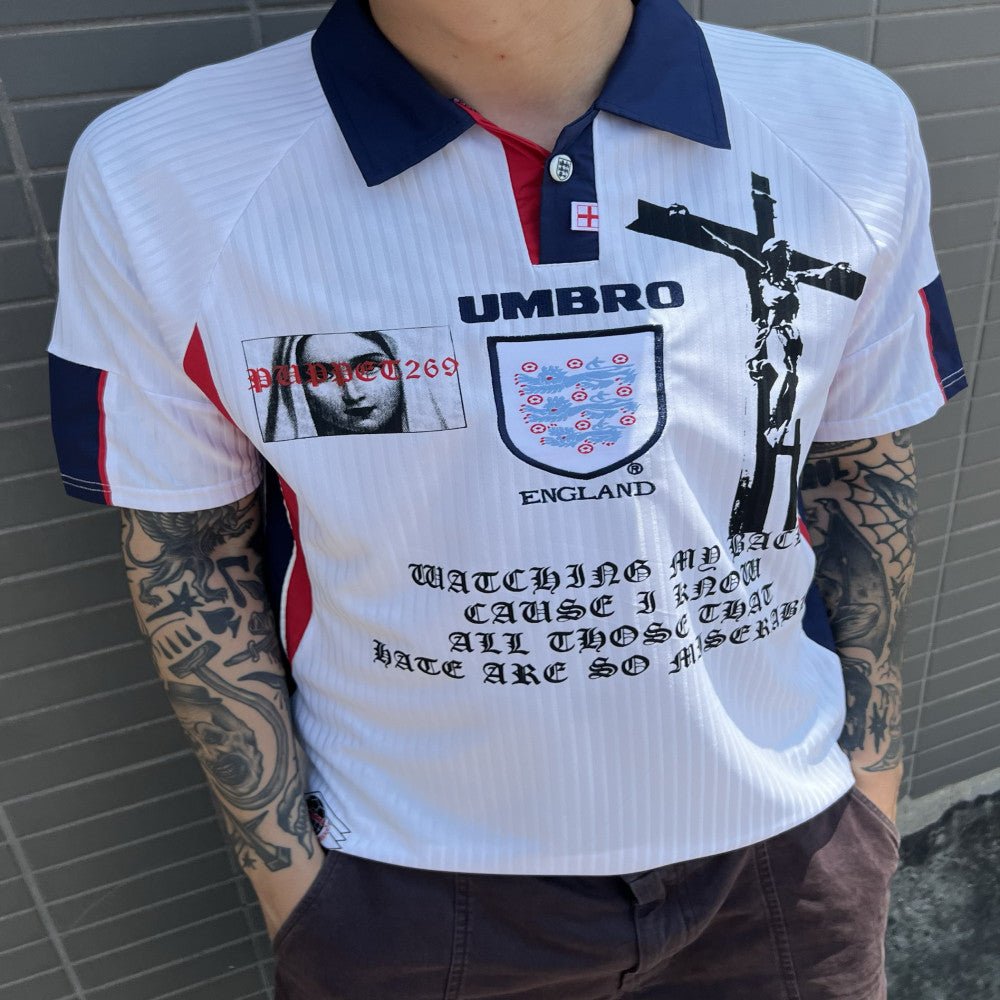 PT269 1:1 Dirty Nun Custom Remake England Jersey - Dekayed