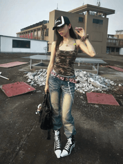 PunkFK Camouflage Hair Punk Belt - Dekayed