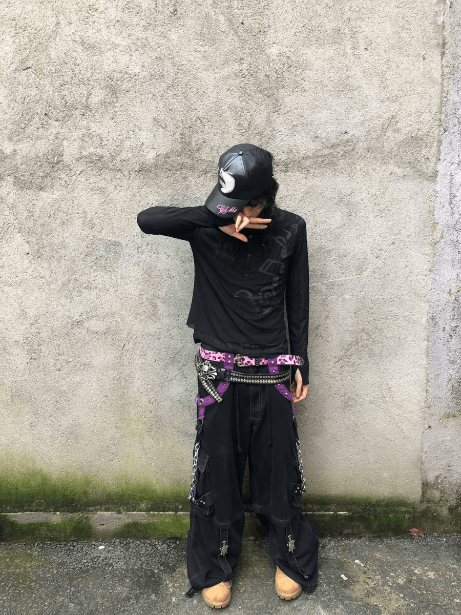 PunkFK Camouflage Hair Punk Belt - Dekayed