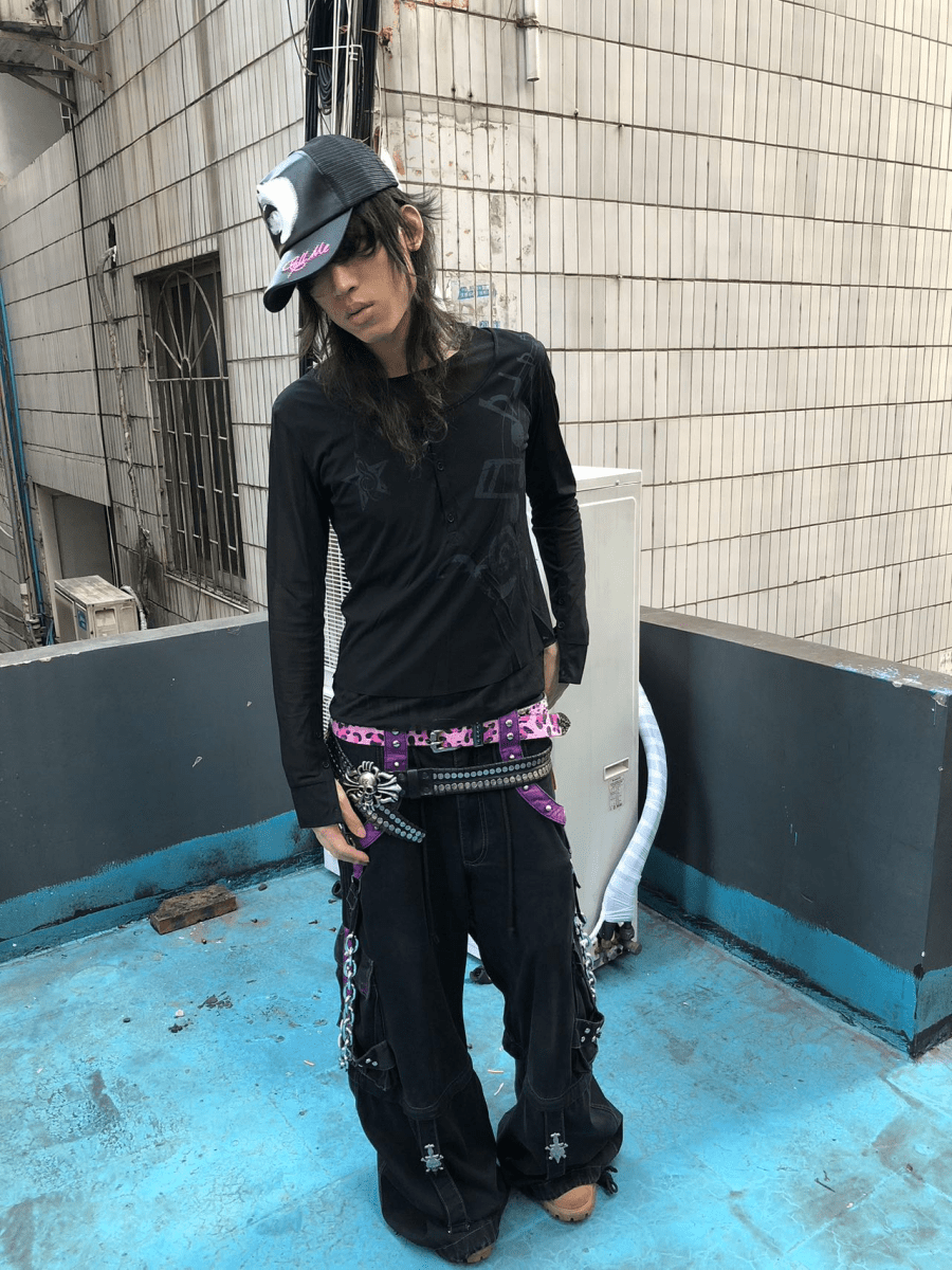 PunkFK Camouflage Hair Punk Belt - Dekayed