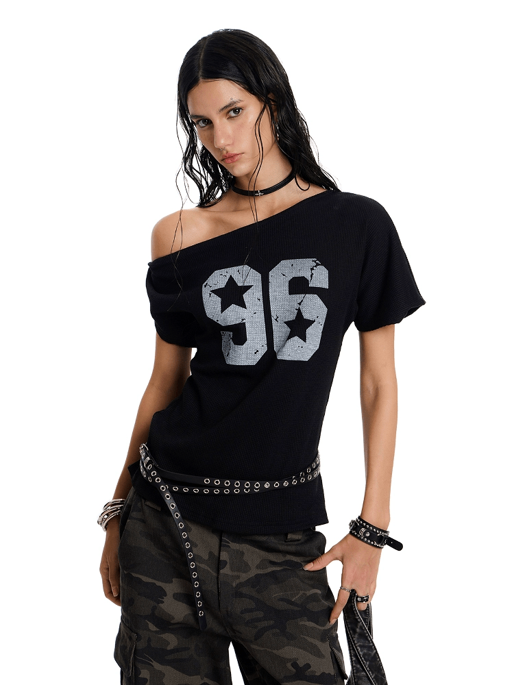 Rebel96 Off - Shoulder Tee - Dekayed