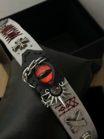 Red Chrome Dragon Eye Bracelet - Dekayed