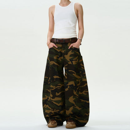 Retro Camouflage Machete Baggy Jeans - Dekayed